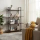 Стеллаж в стиле лофт ModernHome S-04A, 4 полки, металлический каркас