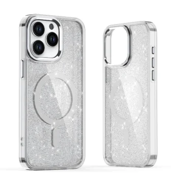 Чехол Glitter Case для iPhone 17 с MagSafe, полупрозрачный