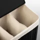 Massido 150 L Bamboo Laundry Basket with 3 Compartments and Lid