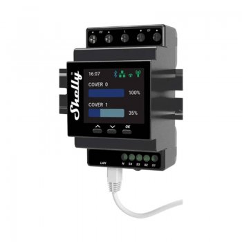 DIN sliedes viedais kontrolieris Shelly Pro Dual Cover PM ar jaudas mērīšanu | Rail Smart Controller with power...