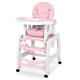 Ricokids 7091 Sinco 5-in-1 bērnu barošanas krēsliņš, rozā