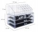 Cosmetic Makeup Organizer Container Jewelry Storage Box, 19 compartments