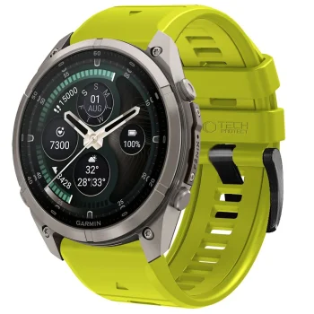 Силиконовый ремешок Tech-Protect для Garmin Fenix 47 мм, лаймовый