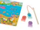 Montessori bee magnet wooden fishing game