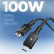 Spigen EB10010CC USB-C uz USB-C kabelis 100W 100 cm, melns