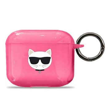 Чехол Karl Lagerfeld для AirPods 3 Choupette Head, розовый