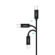 Ugreen US241 USB-C uz USB-B kabelis printerim 1 m, melns