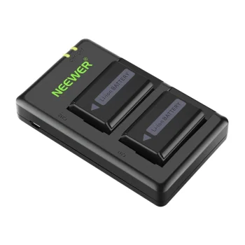 NEEWER NP-FW50 komplekts: 2 akumulatori 1100 mAh un dubultais lādētājs