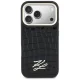 Karl Lagerfeld Croco KL Script Logo MagSafe Maciņš ar MagSafe iPhone 17 Pro Max – Melns | Phone Case Cover