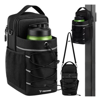 Magnētiskā sporta soma Trizand 4.5L fitnesam, melna