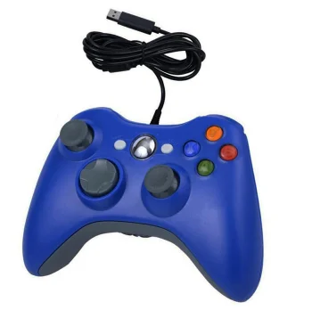 Vadu spēļu pults PC un Xbox 360 ar vibrāciju, zila