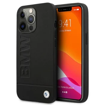 Кожаный чехол BMW Signature для iPhone 13 Pro Max черный