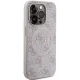 Guess iPhone 15 Pro Max vāciņš 4G Collection Leather Metal Logo MagSafe, rozā
