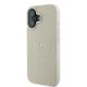 Guess iPhone 16 vāciņš Grained Ring MagSafe, bēšs