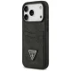 Guess 4G nauble Card Triange vāciņš iPhone 18 Pro un 17 Pro, melns