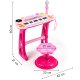 Kids Keyboard Piano with 31 Keys, Microphone, and Stool, Pink