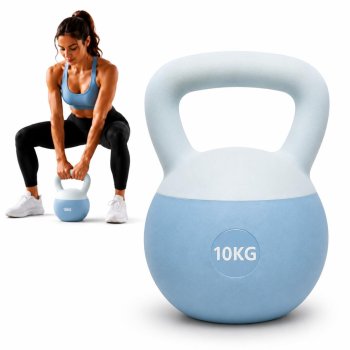 Kettlebell with Soft Base 10 kg, Blue
