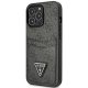 Apple iPhone 13 Pro 6.1\'\' Guess 4G Triangle Logo Cardslot Case Cover, Black | Telefona Maciņš Vāks Apvalks Bampers