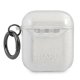 Karl Lagerfeld AirPods 1 / 2 Case Glitter Karl\'s Head, Silver
