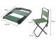 Folding Camping and Fishing Chair with Backrest, Green