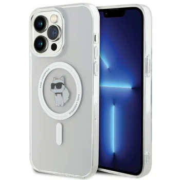 Karl Lagerfeld IML Choupette MagSafe vāciņš iPhone 15 Pro Max, caurspīdīgs