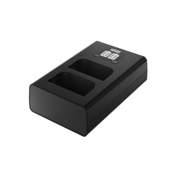 Newell DL-USB-C divu kanālu lādētājs Olympus BLX-1 akumulatoriem