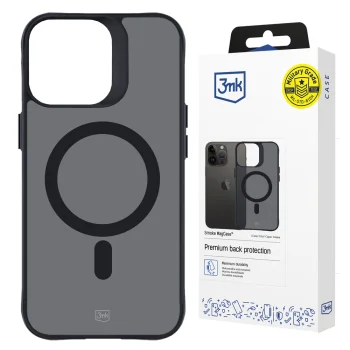 3mk iPhone 15 Pro Case Smoke MagCase, Semi-transparent