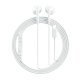 QCY LH1 In-Ear Wired Headphones with Remote and Microphone 1.15m - White