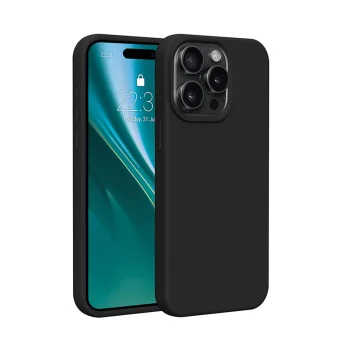 Чехол Etteri Silicone Case для Apple iPhone 15 Pro Max (6.7") черный