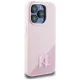 Karl Lagerfeld Silicone Shadow Metal Initial MagSafe vāciņš iPhone 15 Pro Pink