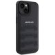 Mercedes iPhone 15 Case AMG Leather Debossed Lines, Black