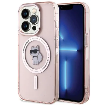 Чехол Karl Lagerfeld для iPhone 15 Pro IML Choupette MagSafe, розовый