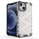 Honeycomb hibrīda vāciņš iPhone 13 mini ar TPU rāmi, sarkans