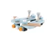 Ecotoys 1182N WHITE koka instrumentu galds un konstruktors bērniem, 52 detaļas
