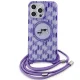 Karl Lagerfeld iPhone 15 Pro vāciņš Crossbody Monogram Karl & Choupette, violets