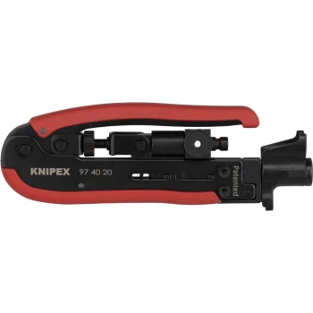 Компрессионный инструмент KNIPEX 97 40 20 SB для разъемов F, BNC и RCA