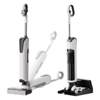 UWANT D100 17000Pa vertikālais putekļsūcējs ar mazgāšanas funkciju un uzlādes staciju – balts