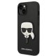 Karl Lagerfeld Saffiano Karl\'s Head Patch iPhone 14 Plus vāciņš Melns