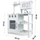 Ricokids 7835 Wooden Play Kitchen for Kids with Accessories, White