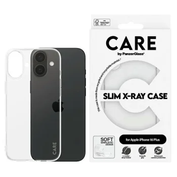 CARE by PanzerGlass iPhone 16 Plus vāciņš X-Ray Soft Basic, caurspīdīgs
