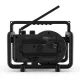 Būvlaukuma radio PerfectPro DABBOX, DAB+/FM, Bluetooth, IP54, melns