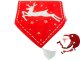 Christmas Table Runner with Reindeer, 205x35 cm, Red