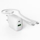 Puro PROLITE 20W сетевое зарядное устройство USB-A / USB-C + кабель USB-C – USB-C 1,2...