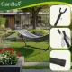 Двухместный садовый гамак с каркасом 200x150см Gardlov 27293, серый