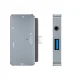 Tech-Protect V6 4in1 USB-C centrmezgls (HDMI, USB-A, PD 100W, Audio) - Pelēks