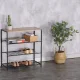 Обувница ModernHome 3-х уровневая полка для обуви в стиле лофт, черная