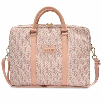 Сумка Guess для ноутбука 16" GCube Stripes, розовая