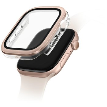 Чехол с защитным стеклом Uniq Voute для Apple Watch 10/11 46mm, Rose Gold