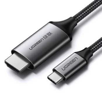 Ugreen HDMI uz USB-C kabelis 4K 60Hz 1.5m, melni pelēks (MM142 50570)