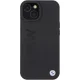 BMW iPhone 15 Plus vāciņš Leather Hot Stamp MagSafe, melns